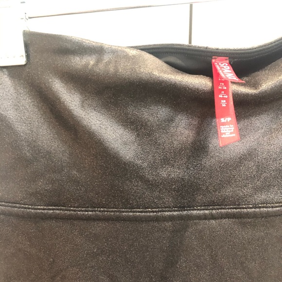 Spanx Faux Leather Moto Leggings Small - Picture 3 of 4
